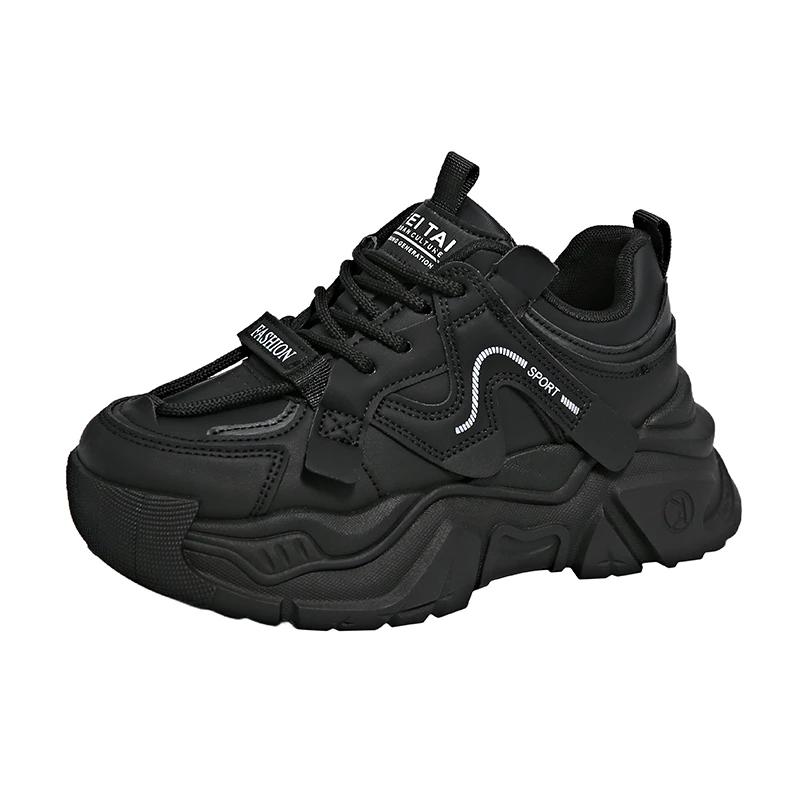 Fashion Women's Casual Sports Shoes Fashion Winter Splicing Before Lacing Thick Soles Anti-slip Wear-resistant Low-top Shoes