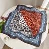 Old Money Wind Cashew Flower Cotton Brown Small Square Scarf Silk Scarf Scarf Shirt Shawl Hair Band Belt Scarf