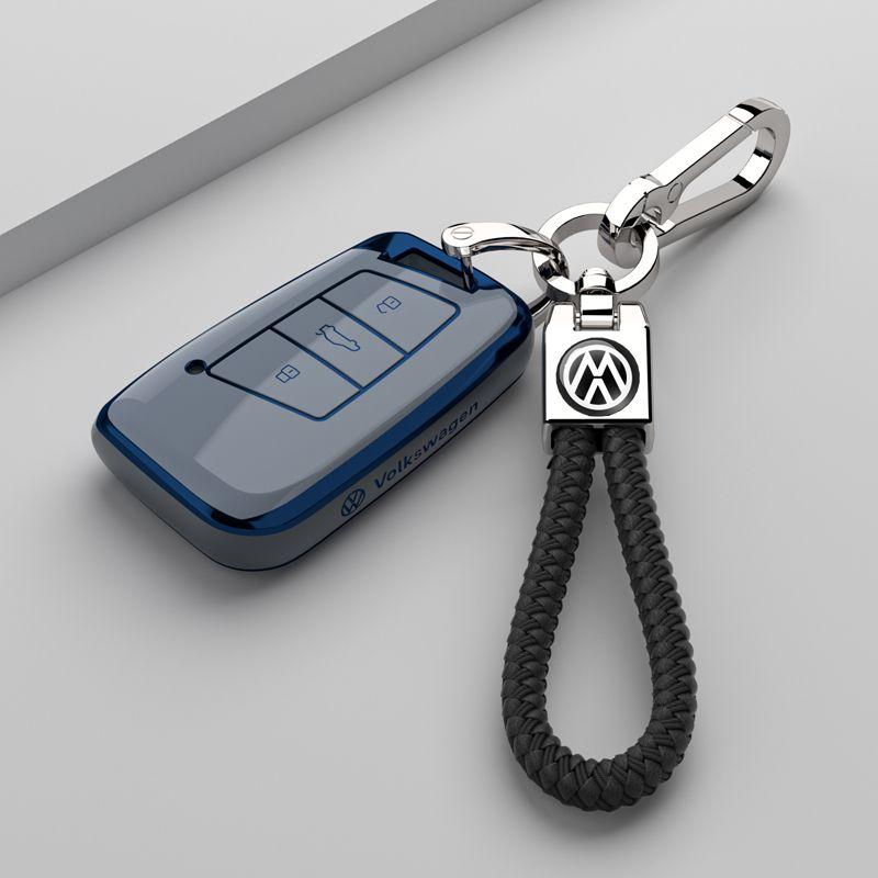 opq1 Soft TPU Car Key Case Cover Holder Shell Bag For VW Volkswagen Passat B8 Tiguan Magotan Protector Keychain Keychain Accessories