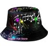 Musical Note Music Bucket Hats Summer Travel Fisherman Hat Reversible Bucket Hat Beach Sun Hats For Women Men