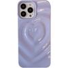 Retro Folds 3D Love Heart Case For For Iphone 13 11 12 14 1 16 17 Pro Max 17 Air  Soft Shockproof Cover Bumper