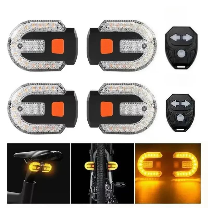 Bike Tail Light with Turn Signal, Split Bicycle Rear Lights, USB Rechargeable Turn Signal Bike Taillights Bike Light 5 Modes