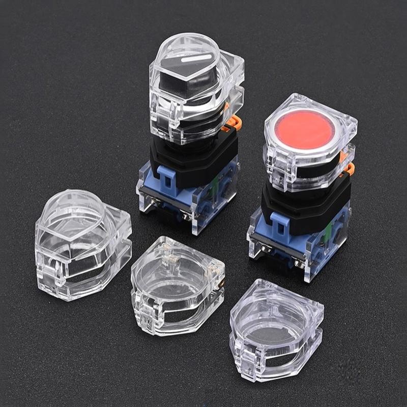 22Mm Button Protective Dustproof Cover Guide Rail Mounting Bracket For Indicator Emergency Stop Switch