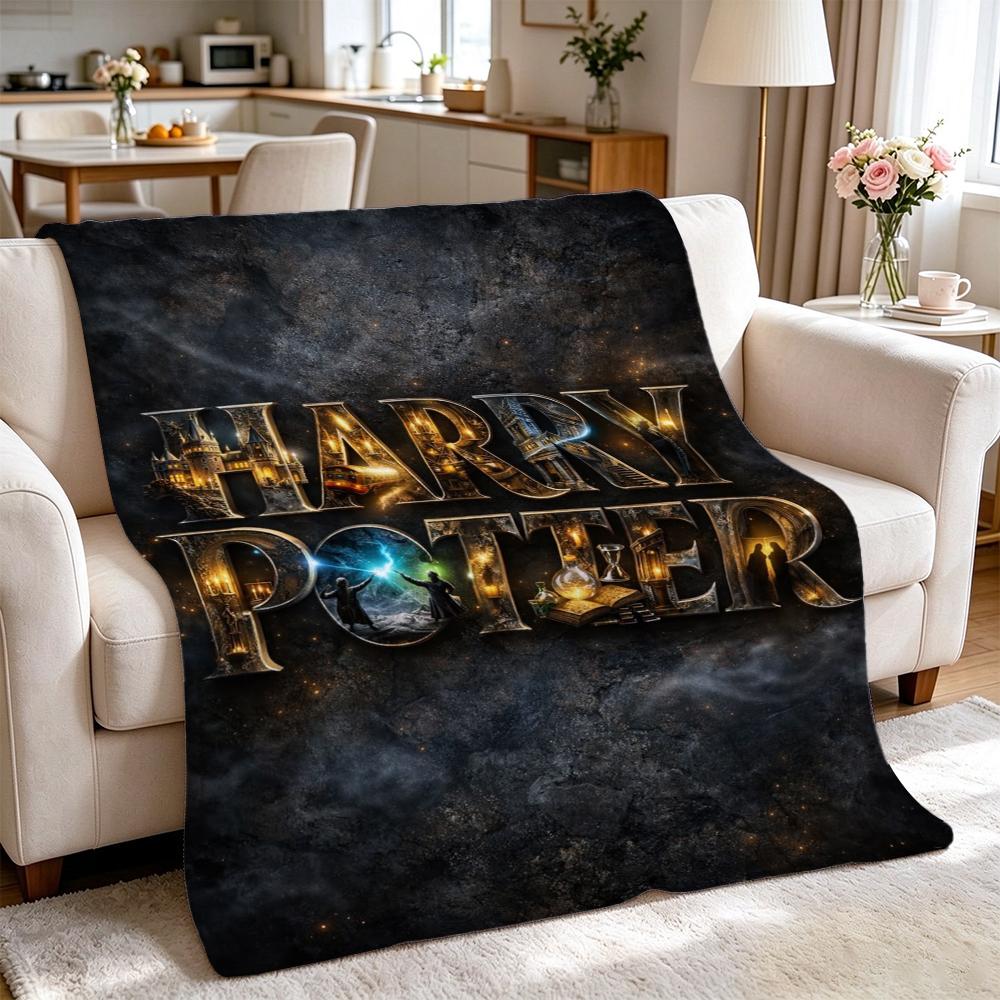 Hogwarts Magical Adventure Theme Printed Blanket Thick Warm Throw Blanket For Living Room Bedroom Study Home Decor Christmas Gift