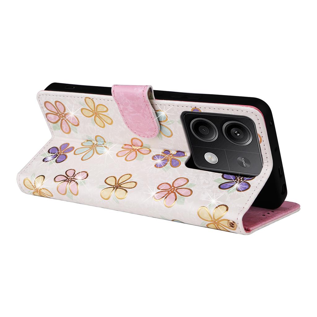 For Xiaomi Redmi Note 13 5G Wallet Case RFID Blocking Lacquered Leather Cover