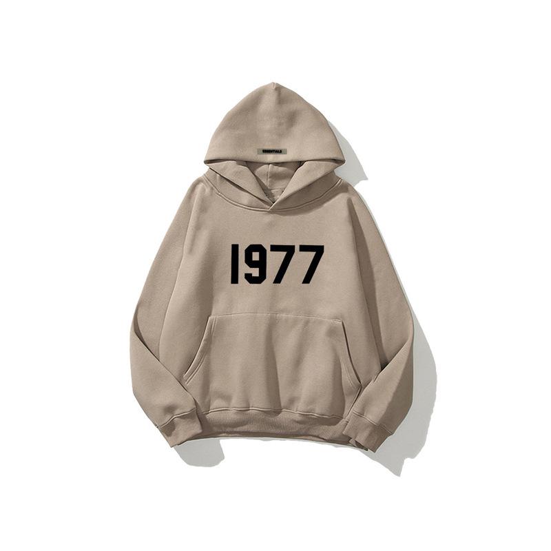 Trendiger doppellagiger Raglan-Hoodie – Unisex-Sweatshirt aus Samt (Modell 1977)