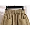 Dimanaf 2025 New Summer Buttons Skirt Women Loose Casual Black Skirt