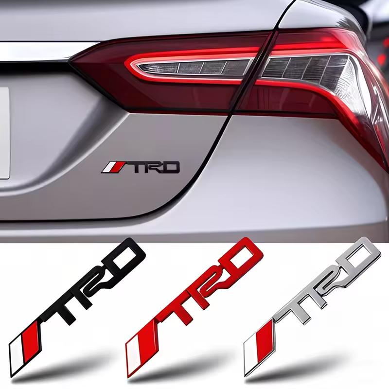 TRD Emblem 3D Metal Car Body Stickers Front Grille Rear Trunk Badge For Toyota Hilux Corolla RAV4 Camry Highlander Yaris Cross AA9