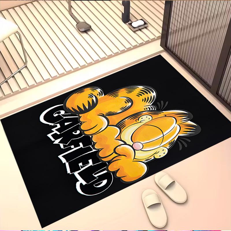 Garfield Print Rug, Washable Floor Carpet, For Entryway Dorm Laundry Room Office Study, Home Decor Birthday Christmas Gift