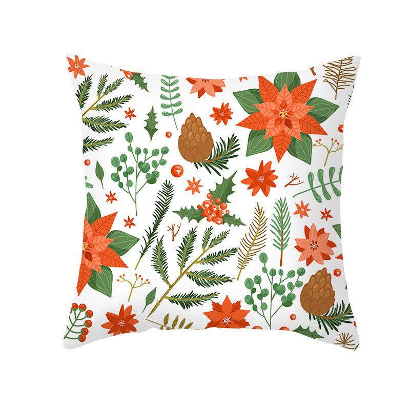 Luxuriöser Samt-Weihnachtskissenbezug in Pfirsichhaut-Optik Perfekt für die Feiertagsdekoration