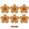 Floral Cork Coaster - Reusable Office Insulated Coaster With Cork Flower Design, Suitable For Coffee, Tea Cups, Etc