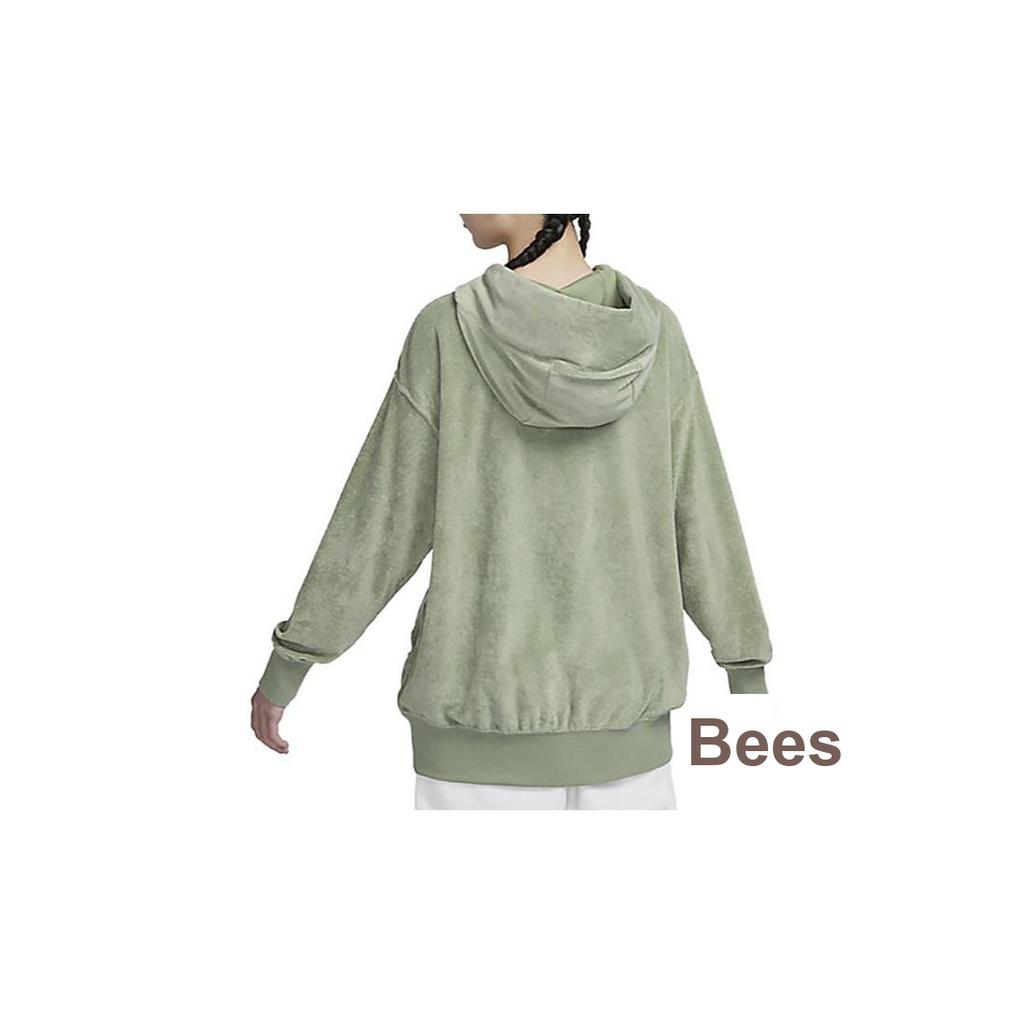 Nike Solid Color Pocket Hoodie Women Tops Green DV7825-386