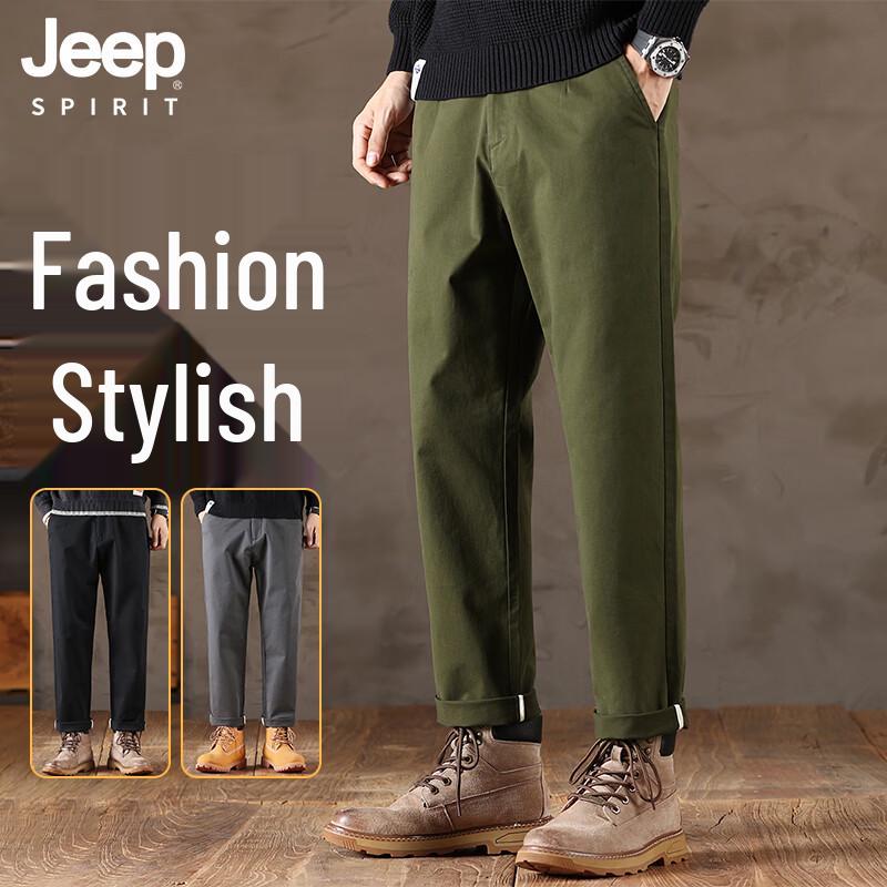 JEEP SPIRIT Men s Casual Straight-Leg Trousers 34