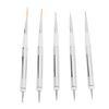5 Pcs Nail Art Brushes Double Ended Detail Drawing Fine Tip Nail Dotting Pens for Home DIY Salon Manicure