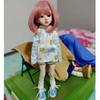 Arrival 1/6 Head with Makeup for 28cm Girls Doll Acssories Open Head Dress Up Toys