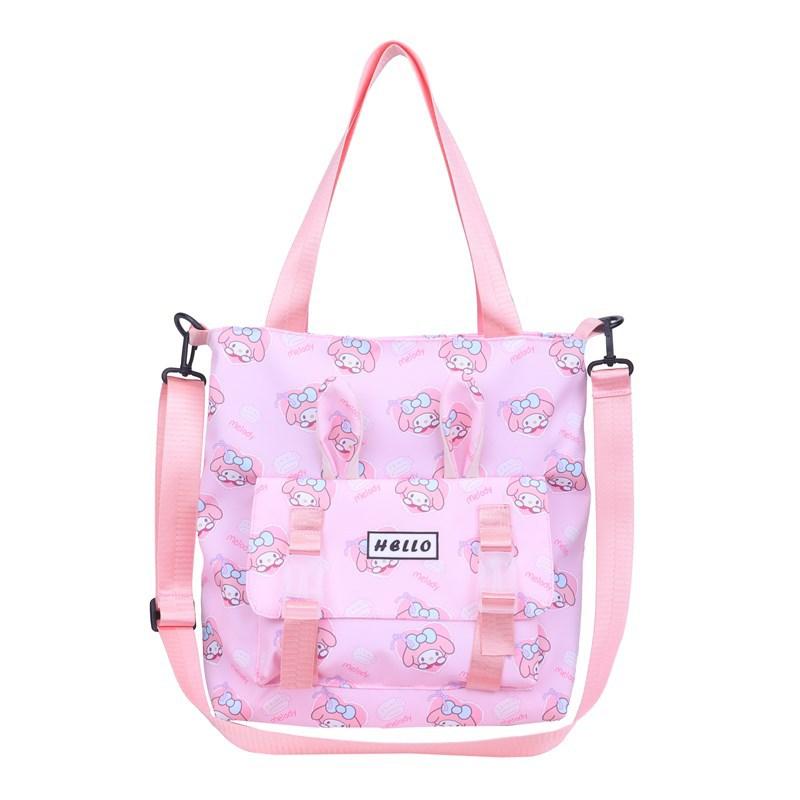 

Tuition bag, new shoulder bag, fashionable and sweet printed handbag, messenger bag, large-capacity women s bag. розовый