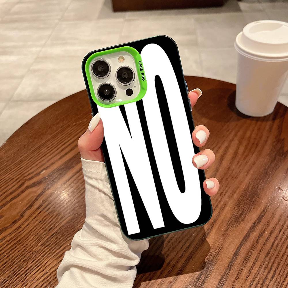 

Phone Case NO and YES letter patterns for Oppo Reno14 Reno13 Reno12 Reno11 Reno10 Reno8 Reno7 Reno6 Pro Plus 5G Matte Back Cover Reno5