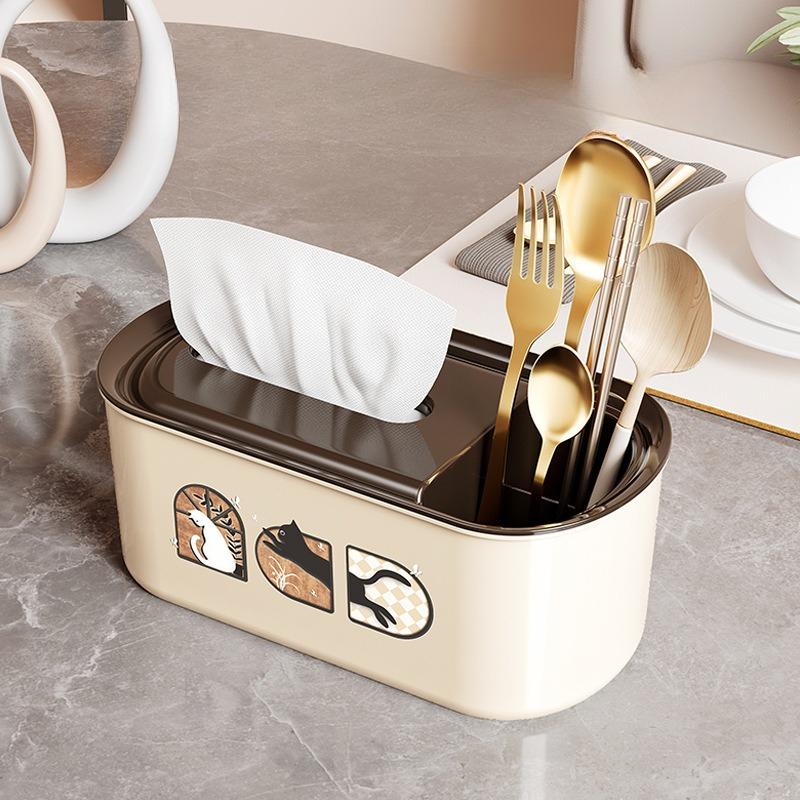Tissue Box Storage Box Living Room Household Plastic Dining Table Premium Remote Control Bedroom Multifunctional Storage Carton