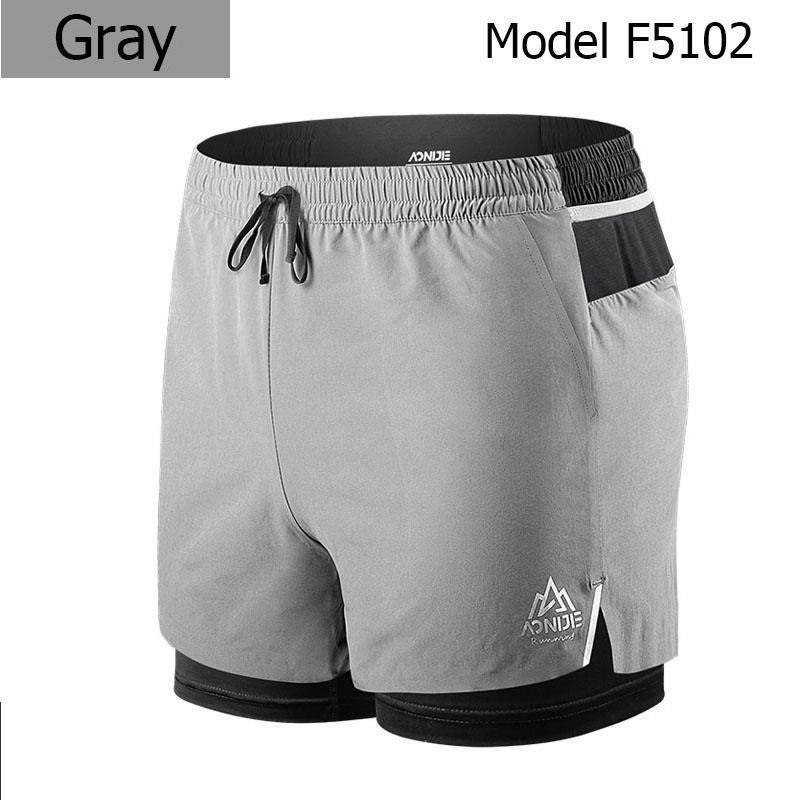 AONIJIE F5102 Men Quick Dry Sports Shorts Trunks Athletic Shorts With Lining Prevent Wardrobe Malf For Running Gym Soccer Tennis