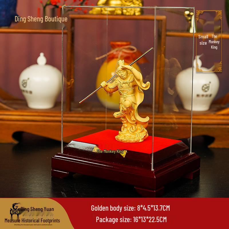 Golden Sun Wukong Figurine - Inspirational Office Desk Decoration & Gift