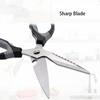 Acciaio Inossidabile Verdure Osso Barbecue Clip Domestico Multi Forbici da Cucina con Apribottiglie Schiaccianoci Squama Pesce