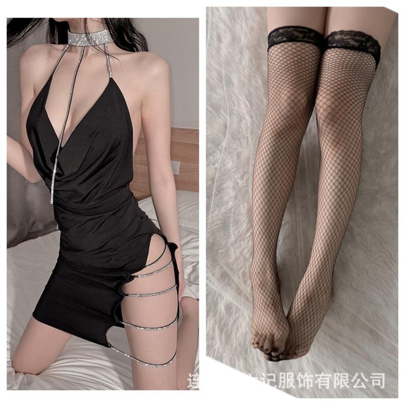 Nightclub Sexy Flirting Lingerie Sexy Lingerie Christmas Tights Can Be Worn Outside Nightgown Pajamas Large Size