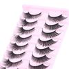 Cat Eye False Eyelashes 10 Pairs Fluffy Faux Mink Natural Volume Lashes Easy to Remove for New Learners