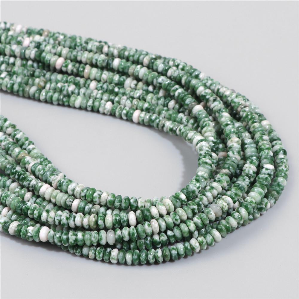 2X4MM Natural Abacus Stone Beads Blue Green Pink Flat Rondelle Beads for Jewelry Making Bracelets Necklace Accessories Wholesale