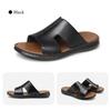 Men Slippers Luxury Handmade Leather Slipper 2026Summer New Designer Slipper Outdoor Non Slip Flat Slipper Open Toe Beach Slides