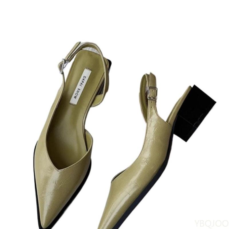 Ladies Shallow Low Heel Lightweight comfortable shoes Summer Fashion Pointed Toe Sandals Casual Dress Street Style Shoes Mujer