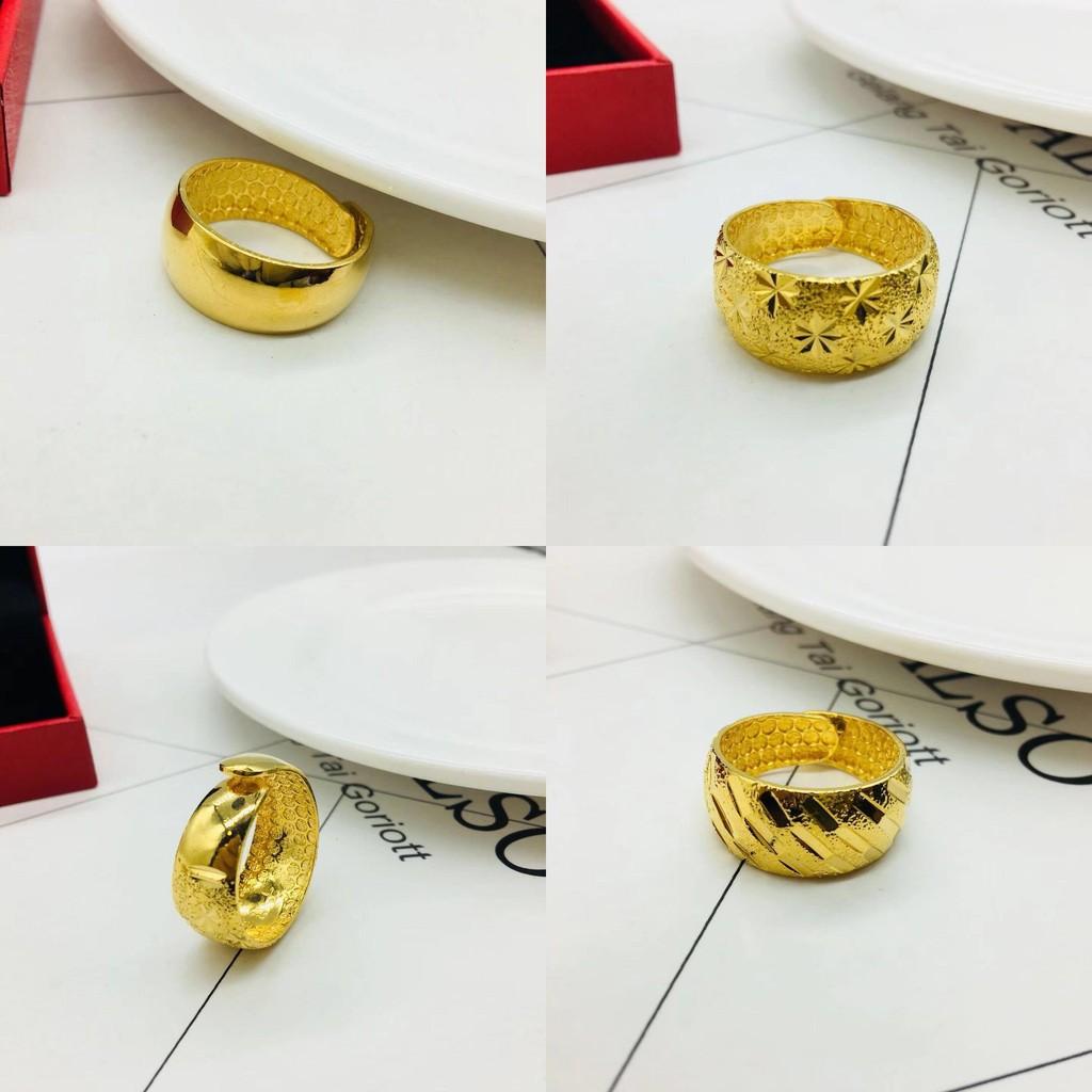 Timeless Gold Plated Ring For Him And Her Stylish Solid And Textured Designs