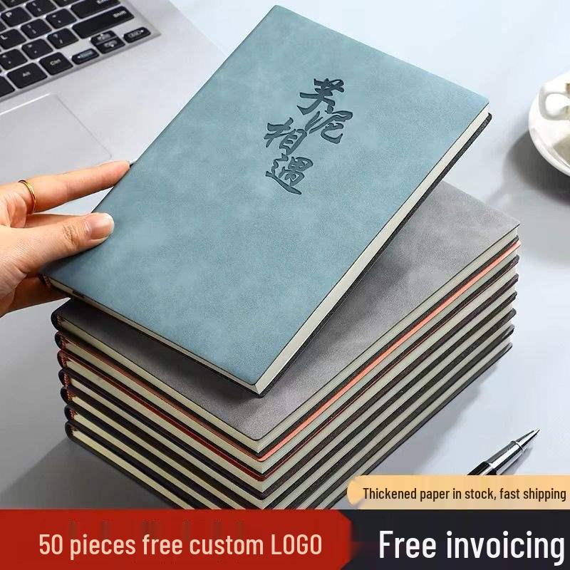 50 Softcover Bound Notebooks with Free Business Logo for Meetings and Office Use