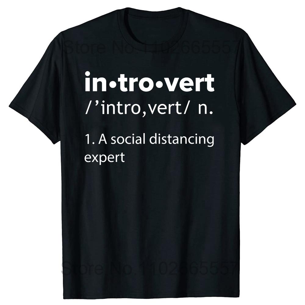Introvertní Logo Tričko Vtipné Humor Introvert Vtipná Trička Léto Bavlna Streetwear Humor Citáty Vánoční Dárky Tričko