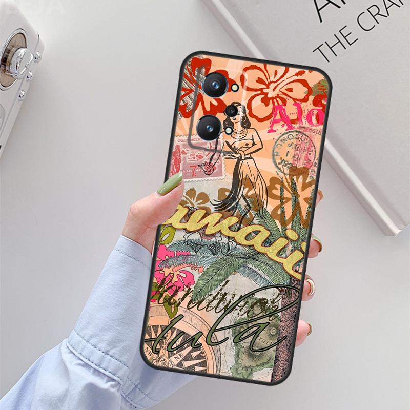 Aloha Beach Life Hawaii For Realme 11 10 12 13 14 Pro Plus GT 5 6 6T GT7 Pro C67 C61 C53 C51 C21Y C25S C55 C75 Case