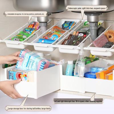Unterschrank-Auszugregal ohne Bohren - Multifunktionaler, mehrschichtiger Schrankorganizer