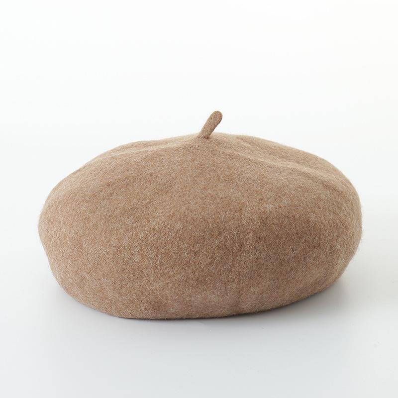 Large Head Circumference Simple Large Size Three-Dimensional Wool Beret Women'S Warm Literary Woolen Painter Hat