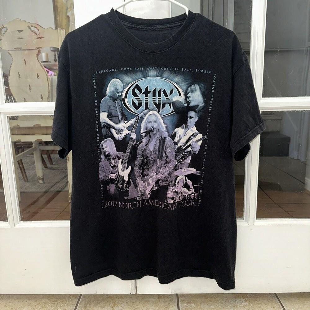 

New Styx 2012 North American Tour T Shirt Size Large S-5XL,new Unisex T-Shirt M