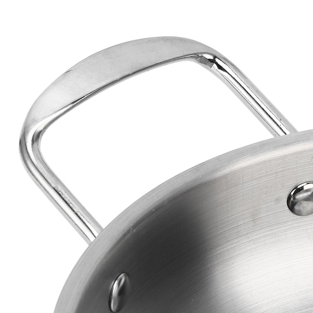 Ramen Pot Binaural Heating Evenly Noodle Pot Steel Color Eco Friendly Korean Ramen Pot for Spaghetti Soup Porridge Noodle