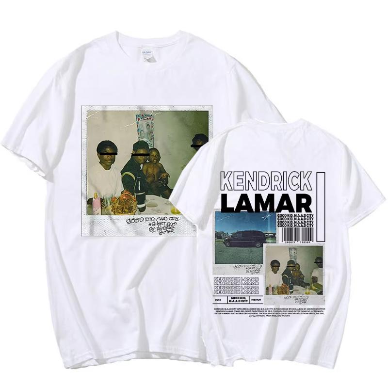 Rapper Kendrick Lamar Good Kid Tshirt Unisex Women Fashion Hip Hop Music Album Graphic Short Sleeve Oversized Tshirts Streetwear