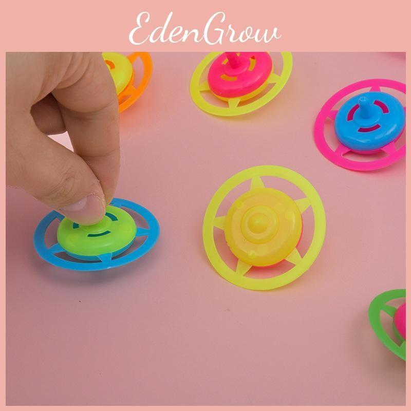 Kids Spin Plastic Gyroscope Toy With Bright Swirl Colors For Fun Gift Play
