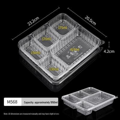 HANDUNYOU Récipients jetables à 5 compartiments pour plats à emporter
