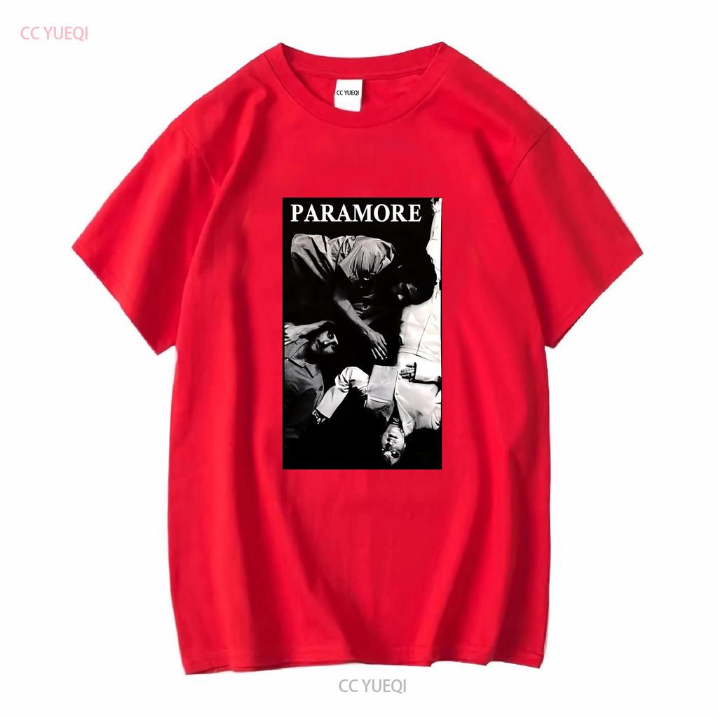 T-shirt Ritratto Band Paramore Taglia L XL Manica Lunga o Corta Lavaggio Vintage Unisex Grafica Versatile Morbida