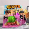 1PC Stumble Guys Clash Blanket, High Quality Comfortable for All Seasons, Home Decor, Warmth and Comfort