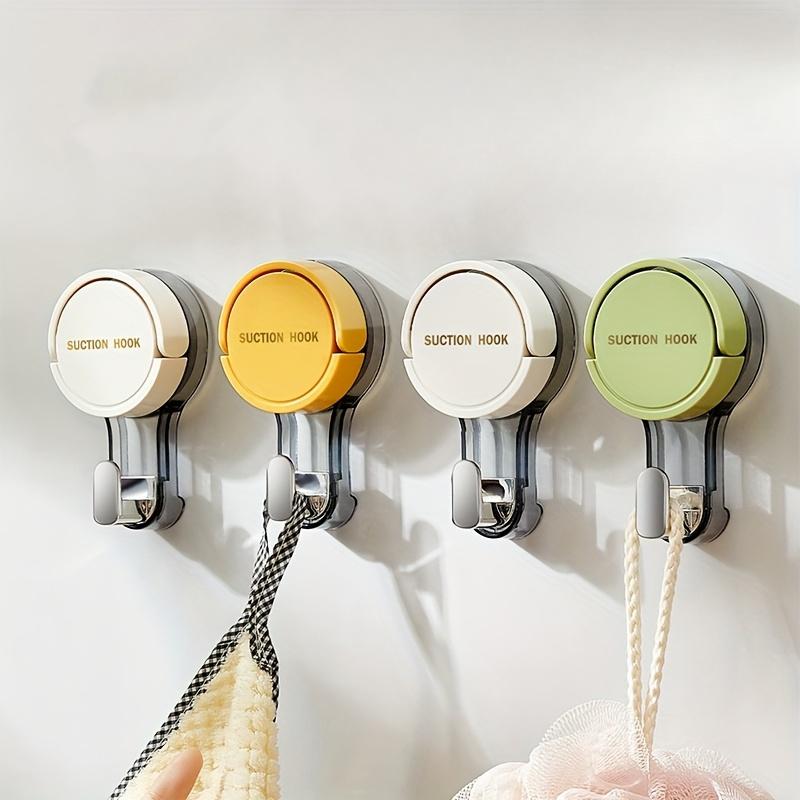 4pcs Powerful Vacuum Drilling-Free and Self-Adhesive Towel Racks with Suction Cup Hooks, Utility Hooks