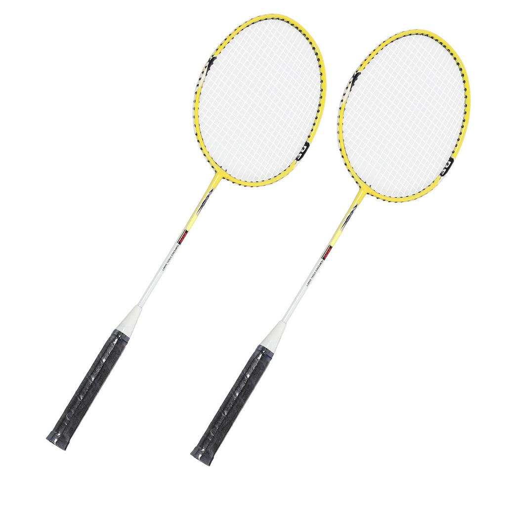 Badmintonschläger Eisenelegierung Nylon Anti-Rutsch-Griff Tragbarer Badmintonschläger mit Tragetasche für