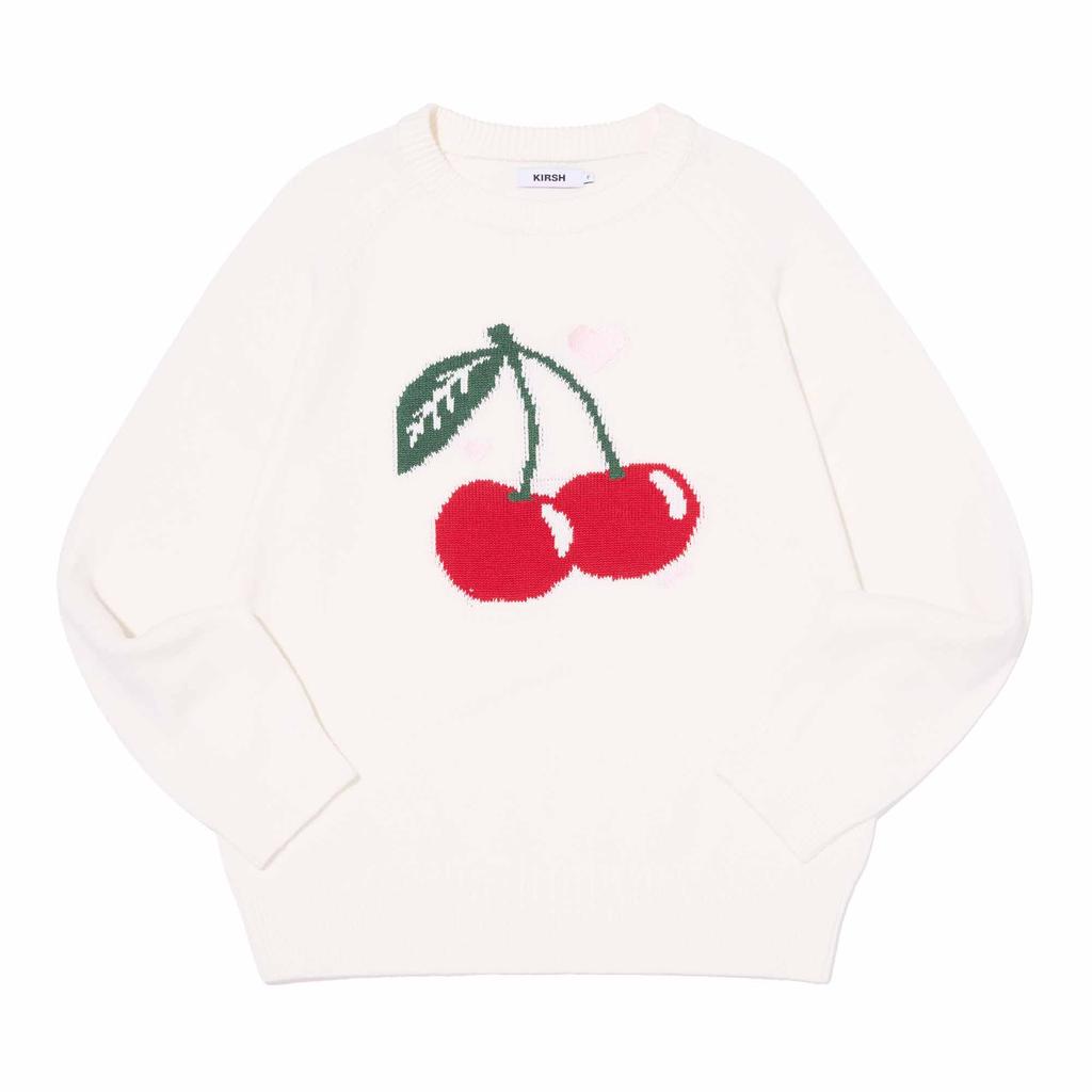 KIRSH Cherry Jacquard Loose Fit Knit [Ivory]