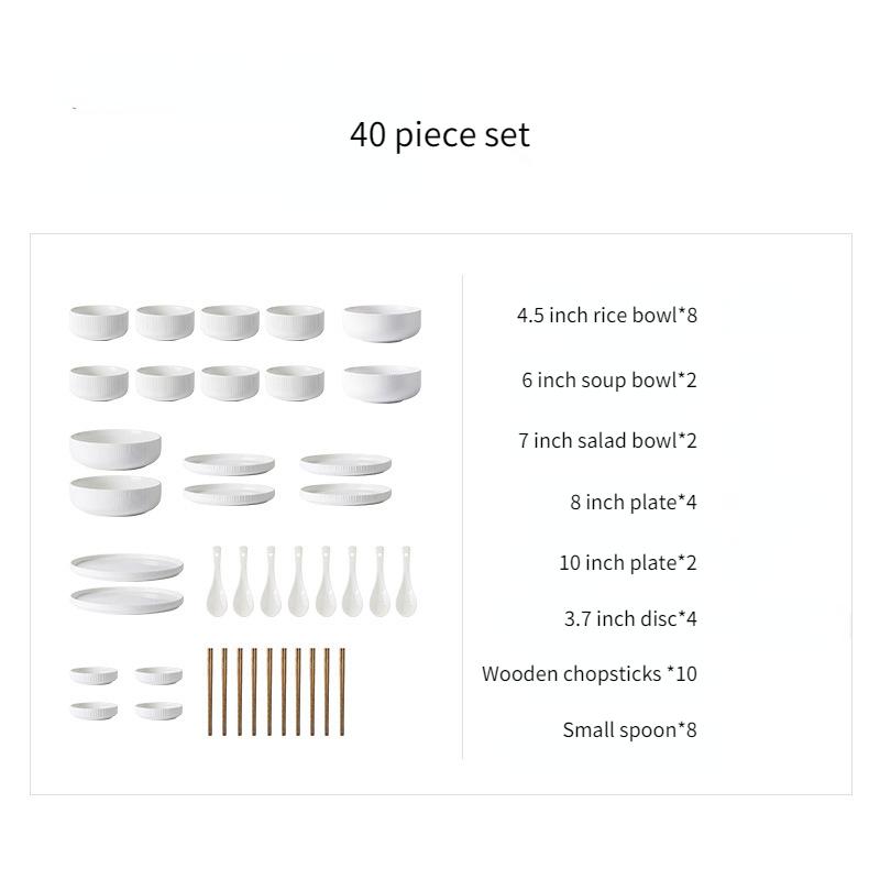 

Скандинавський керамічний посуд із матовою глазур’ю, набори посуду в японському стилі Ins Style, миска для салату, плоска тарілка, столовий посуд, обідній набір