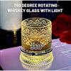 Rotating Whiskey Glass Crystal Spinning Liquor Cup with Base Creative Stress Relief Beer Mug for Desk Decoration Party Gift