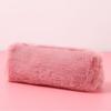 Estojo de Lápis de Pelúcia Fofo Wangdins Estilo Coração Girly Bolsa de Papelaria