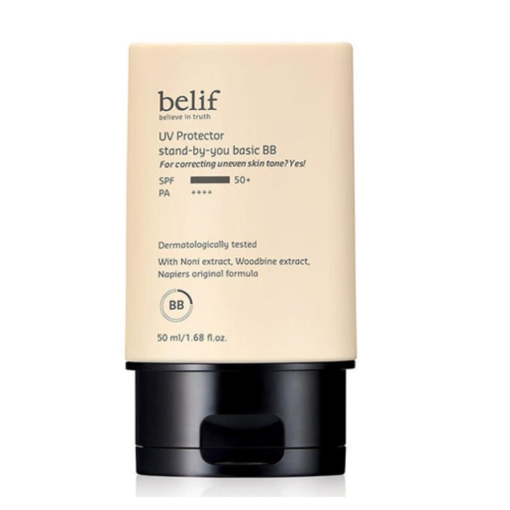 Belif UV Protector Stand By You Basic BB 50mL (SPF50+/PA++++) - All-in-One Skin Perfecting BB Cream, High UV Protection & Natural Coverage